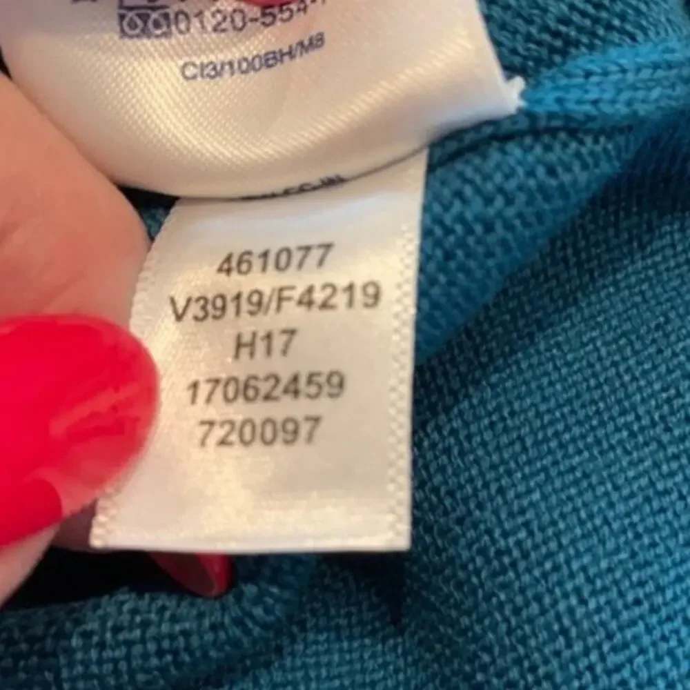 Lands' End Men's V-Neck Pullover Sweater Teal‎ Size L Lightweight - Picture 6 of 7